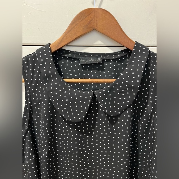 Peter Pan Collar Polka Dot Top – Cherry Bobin (XS) - Picture 5 of 8